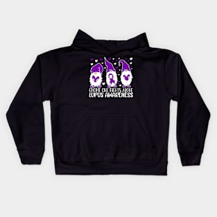 Lupus Awareness Support Gnome One Fights Alone Kids Hoodie